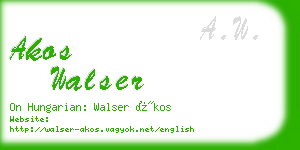 akos walser business card